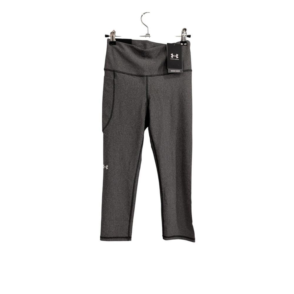 Under Armour Women's HeatGear No-Slip Waistband Capri Legging Gray Size S
